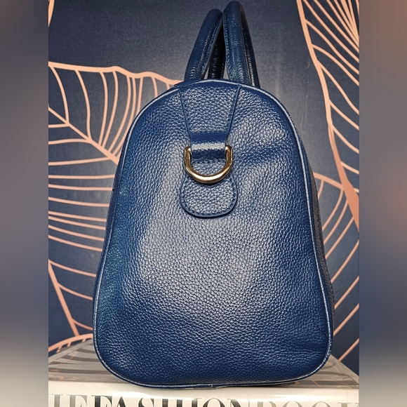 MAXINE COUTURE VINTAGE PEBBLED LEATHER DOCTOR HANDBAG - Picture 2 of 9